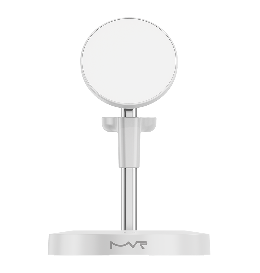 White DC-4W MVR 3-in-1 wireless charger, fast charging for multiple devices