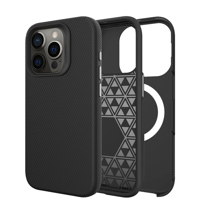 Black generic triangle back cover for iPhone 11, durable and stylish design