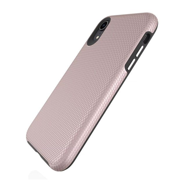 iPhone XR Rose Gold Triangle Case - Ergonomic Anti - Slip Design | Textured Grip & Lightweight Protection - Image 4