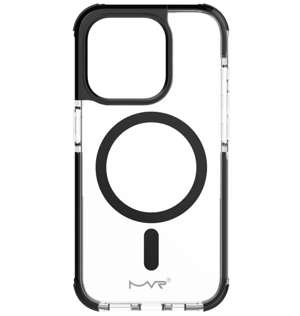 Black MVR Robust Back Cover for iPhone 14 Pro Max, durable and sleek design.