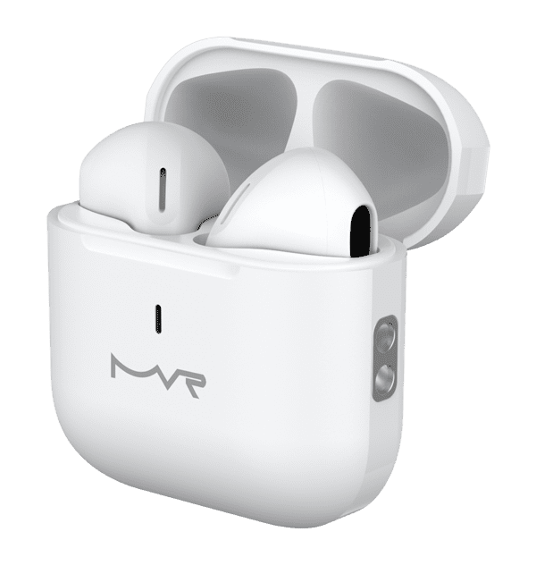 MVR Robin Mini TWS Bluetooth Earphones - White - Image 3