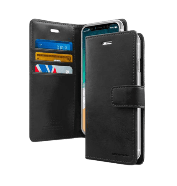 Samsung Galaxy S22 Ultra Wallet Flip Cover Mercury Bluemoon Diary - Black