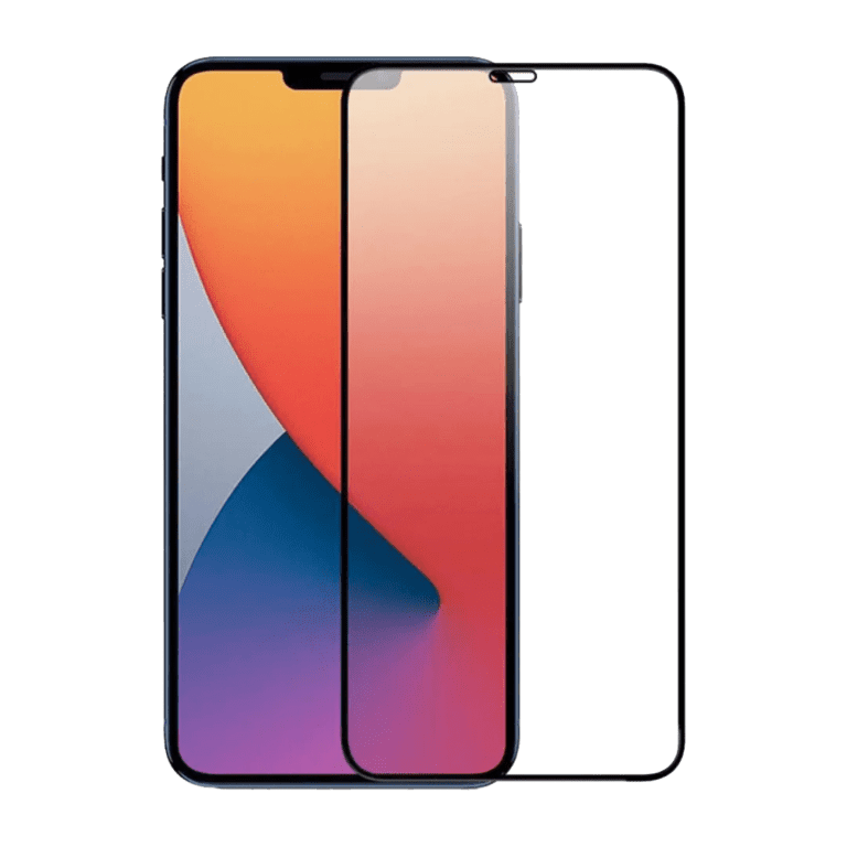 Clear/black MVR HD Nano glass screen protector for iPhone XR/11, premium protection.