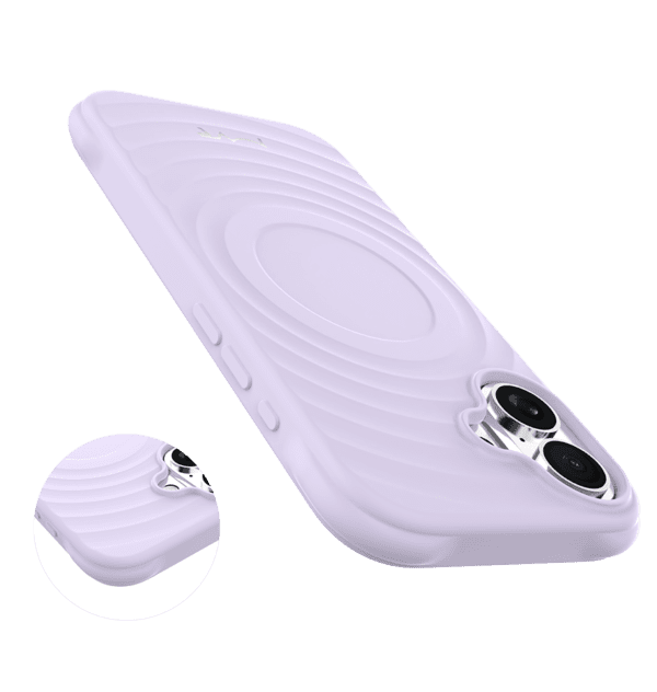 iPhone 16 Plus MVR Wave Silicone Back Cover - Lavender - Image 4