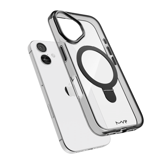 iPhone 16 Plus MVR Stellar Stand Back Cover - Smokey Black - Image 3