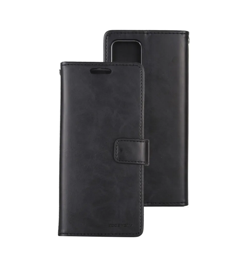 Black Mercury Bluemoon Diary Flip Wallet Case for iPhone 15 Pro Max, versatile and secure