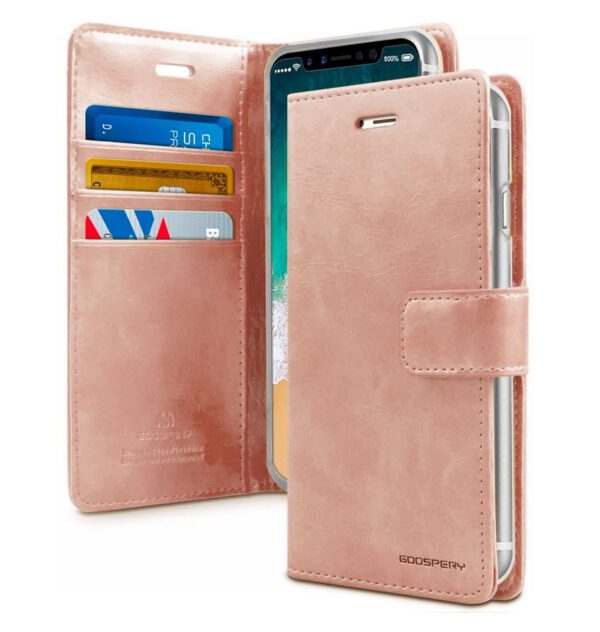 Pink leather phone case