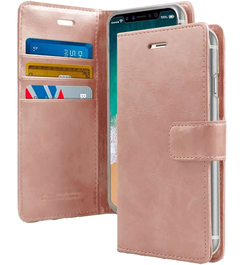 Rose Gold Mercury Bluemoon Diary flip wallet cover for iPhone 12/12 Pro, elegant and protective