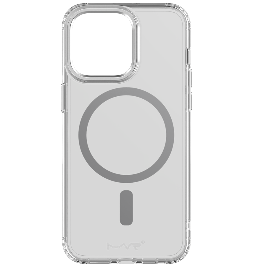 Silver MVR Impact IMD back cover for iPhone 13/14/15/16e, stylish and strong fit