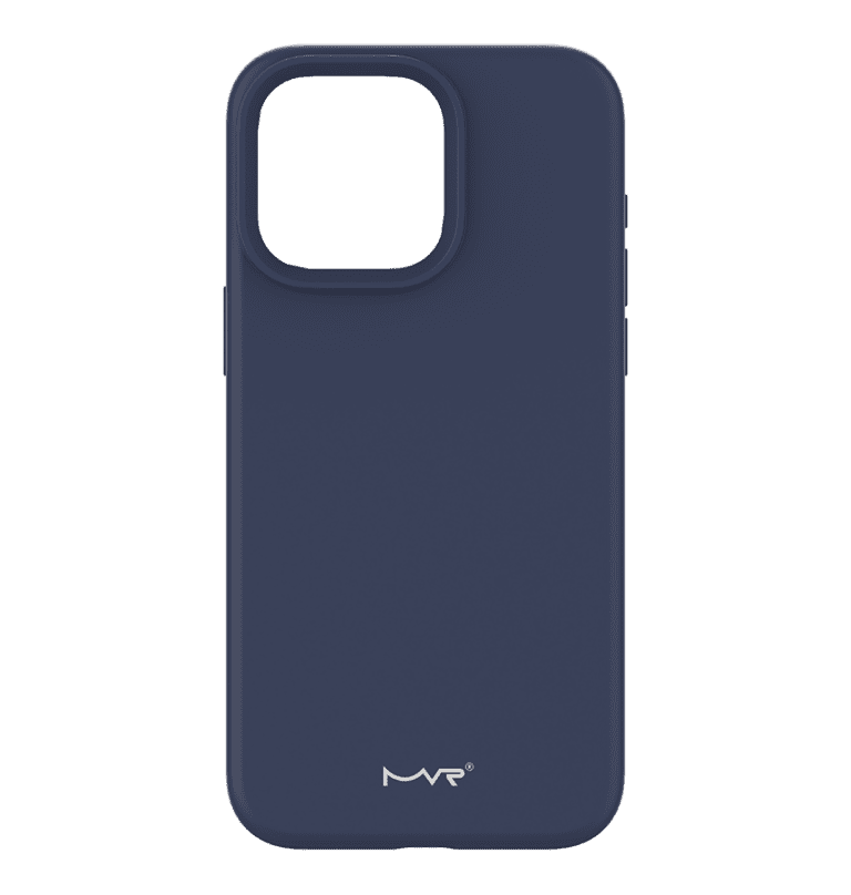 Navy MVR Liquid Silicone back cover for iPhone 13/14/15/16e, smooth and durable fit