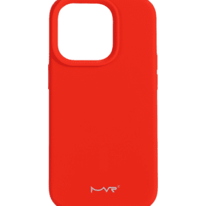 Red MVR Liquid Silicone Back Cover for iPhone 15 Plus, vibrant and flexible protection