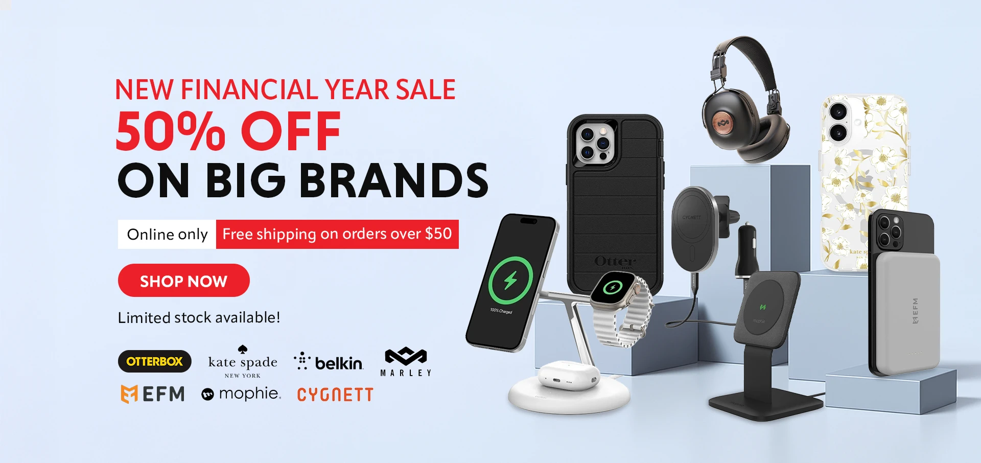 New Financial Year 50- Off on Big Brands