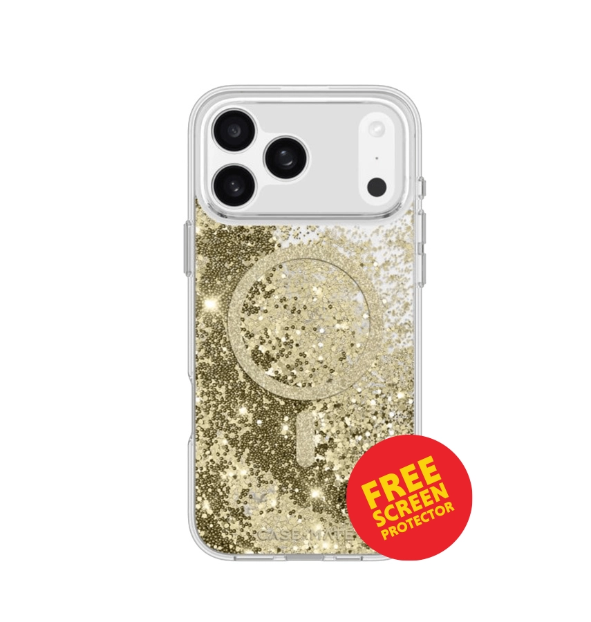 iPhone 17 Pro MagSafe Case – Gold | Case-Mate Waterfall Elegant Gradient Design, Slim Fit, MagSafe Compatible