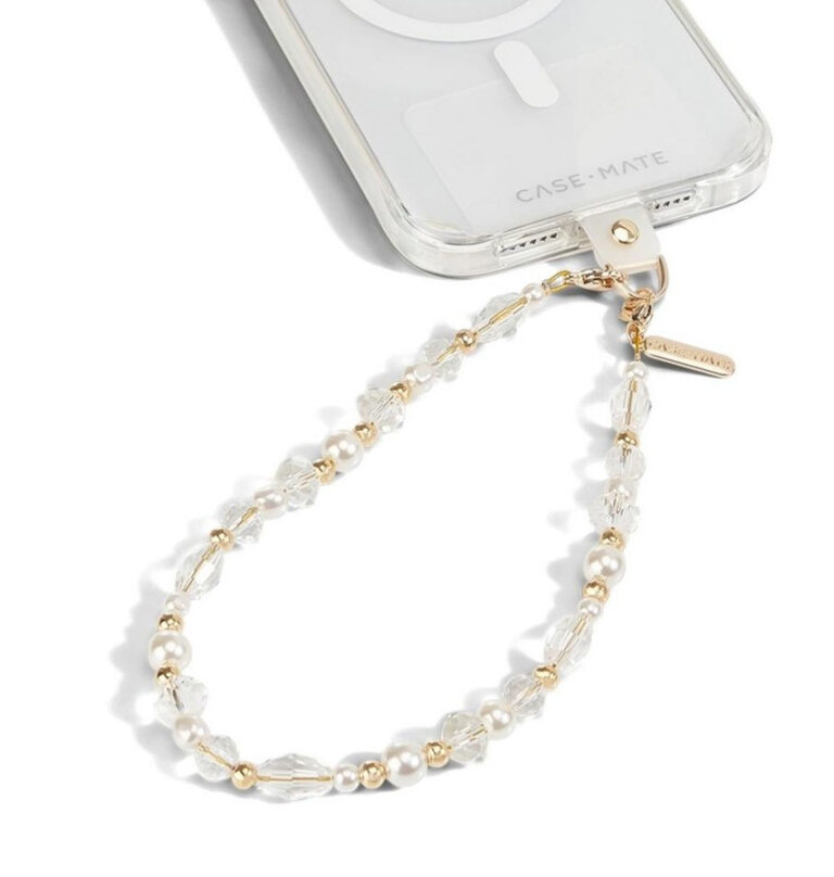 Case-Mate Beaded Phone Wristlet – Moon Crystal | Stylish & Durable Accessory for iPhone & Other Smartphones
