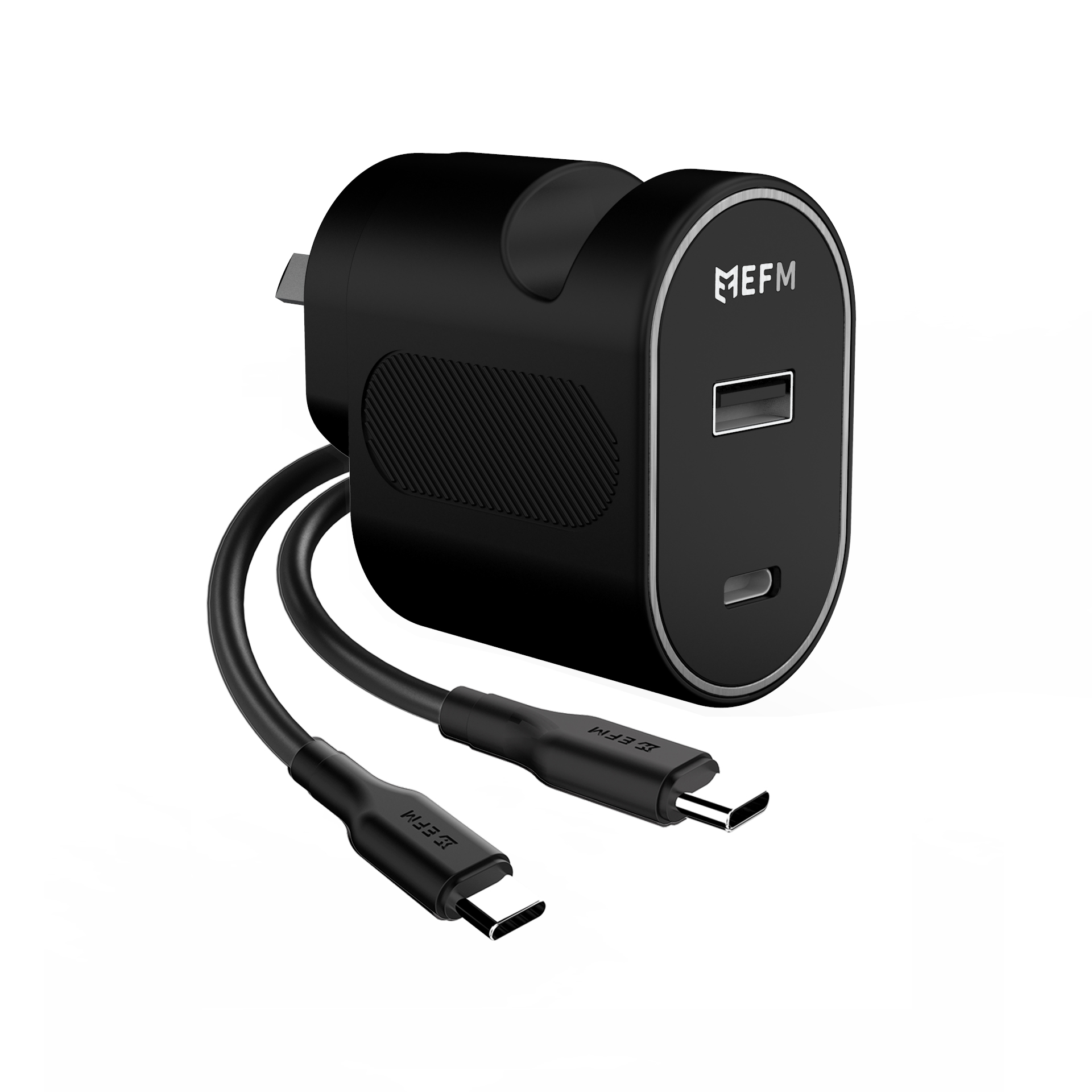 EFM 30W Dual Port Wall Charger With Type C to Type C Cable 1M