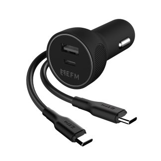 EFM 57W Dual Port Car Charger With Type C to Type C Cable
