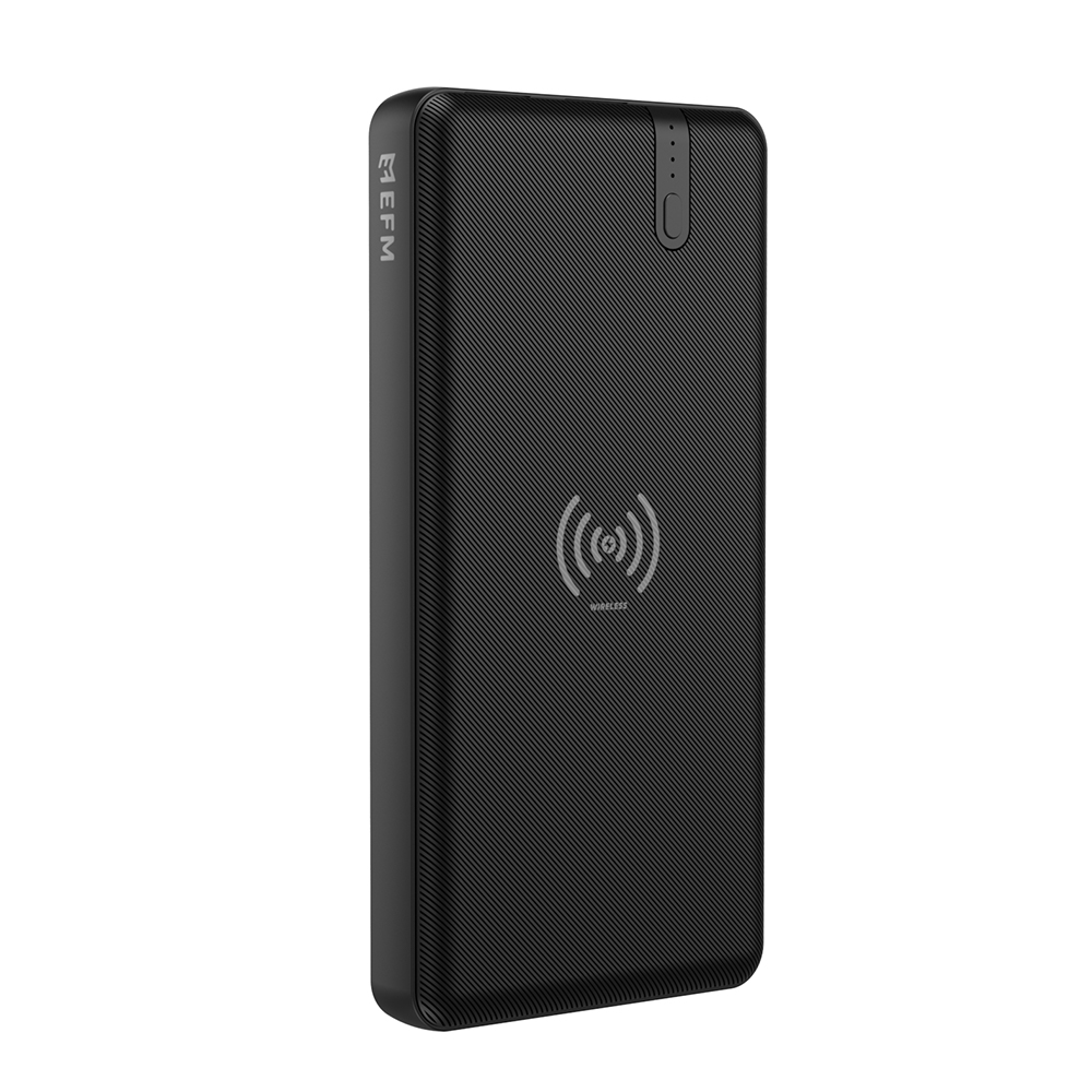 EFM 15W Wireless Portable 10000mAh Power Bank With 15W Ultra Fast Charge and Wireless Qi Charging
